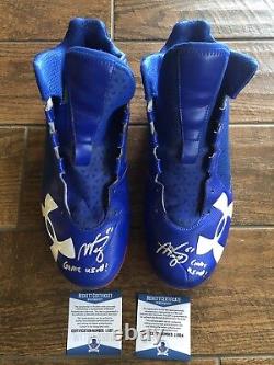 Alex Verdugo Signed Game Used Shoes Dodgers Baseball Cleats Beckett Witnessed