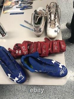Alex Verdugo Signed Game Used Shoes Dodgers Baseball Cleats Beckett Witnessed