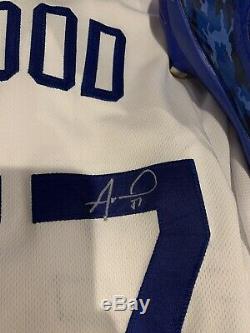Alex Wood Dodgers Signed game used Jersey, Signed Game Cleats All Star season