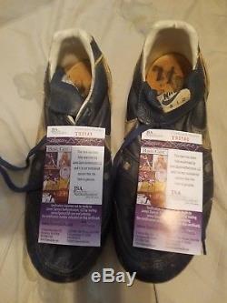 Amazing Dwight Gooden (Pair) Autographed Game Used Cleats JSA B & E Steiner