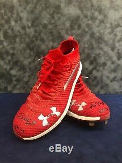 Andrew Knizner Signed 2019 Game Used UA Cleats (STL Cardinals) withBeckett