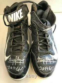 Angel Aguilar 2014 NIKE Autograph Game Used Cleats Spikes Auto