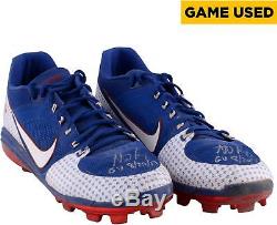 Anthony Rizzo Chicago Cubs Signed Game-Used Cleats 8/20/17 & GU 8-20-17 Insc