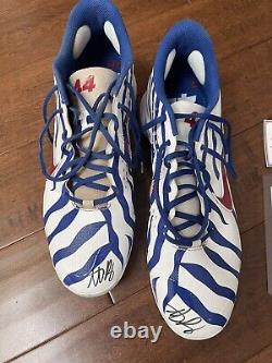 Anthony Rizzo Cubs Yankees Game Used Cleats Fanatics/ MLB Cert 3 Signatures