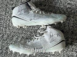Antonio Gates 2015 Autographed Game Used Inscribed Cleats BAS Beckett Chargers