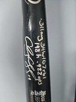 Aubrey Huff World Series Ball, Bat, game worn cleat & hat Signed & Authenticated