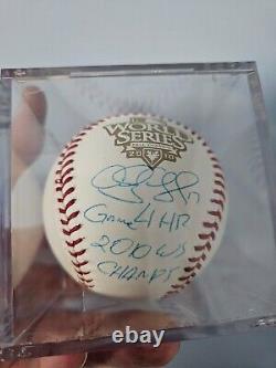 Aubrey Huff World Series Ball, Bat, game worn cleat & hat Signed & Authenticated