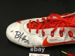 BOBBY McCAIN MIAMI DOLPHINS SIGNED GAME USED CLEAT JSA COA WPP137652