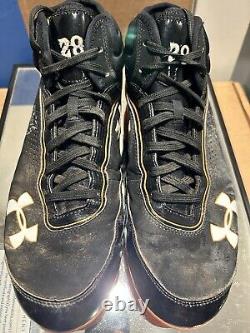 BUSTER POSEY GAME USED 2013 Autographed Cleats 2 Signatures LoJo Sports Mem