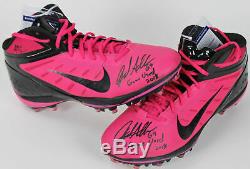 Bears Jared Allen Signed Oct 12'14 Game Used Pink Nike Cleats PSA/DNA #AC48284