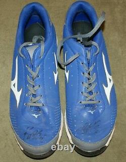 Billy Butler Game Used Worn Signed Auto Mizuno Cleats Shoes Kansas City Royals