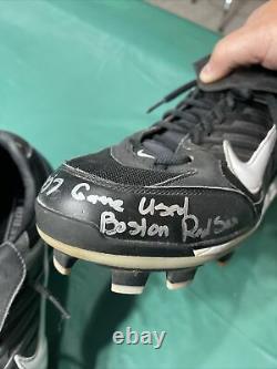 Bobby Kielty 2007 Boston Red Sox Game Used Cleats Dual Autographed