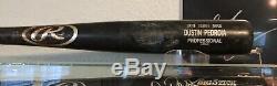 Boston Red Sox Dustin Pedroia Game Used Badeball Bat and Cleat