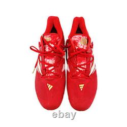 Brandon Marsh Phi 2024 Game Worn Red Adidas Summer Bash Adizero Cleats Sz 13 LOA