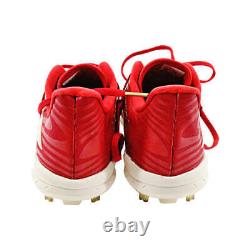 Brandon Marsh Phi 2024 Game Worn Red Adidas Summer Bash Adizero Cleats Sz 13 LOA