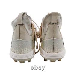 Brandon Marsh Phillies 2024 Game Worn Wht/Slvr Adidas Lightlock Cleats Sz 13 LOA