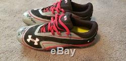 Brandon Phillips Cleats Game Used Autographed Cincinnati Reds Game Worn Under