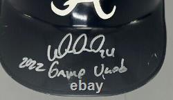 Braves WILLIAM CONTRERAS Signed 2022 Game Used Catchers Helmet #1 AUTO Brewers