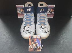 Brayan Rocchio Cleveland Indians Signed Auto 2021 Game Used Cleats JSA COA