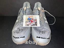 Brendan Donovan Cardinals Auto Signed Game Used 2022 Cleats Spikes Beckett
