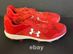 Brendan Donovan Cardinals Auto Signed Game Used 2022 Cleats Spikes Beckett