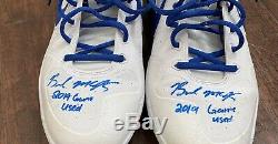 Brendan McKay 2019 GAME USED CLEATS pair autograph SIGNED Rays worn