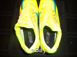 Brent Grimes Miami Dolphins Game Used Lime Green Nike ID Flywire Cleats Rare