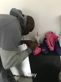 Breshad Perriman 2016 Pink BCA Game Used Autographed Worn Cleats Browns Ravens
