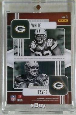 Brett Favre Reggie White 1/1 Game Used 2019 Absolute Cleat Combos One Of One