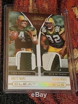 Brett Favre, Reggie White Absolute Game Used Cleat Dual Relic SP 15/35 Packers