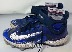 Brewers Catcher WILLIAM CONTRERAS Signed 2023 Game Used Cleats #4 AUTO JSA