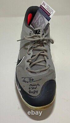 Brewers TOBIAS MYERS Signed 2024 Game Used Nike RIGHT Cleat #1 AUTO JSA