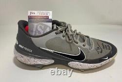 Brewers TOBIAS MYERS Signed 2024 Game Used Nike RIGHT Cleat #1 AUTO JSA