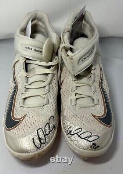 Brewers WILLIAM CONTRERAS Signed 2023 Game Used Jackie Robinson Cleats #9 AUTO