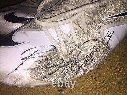 Bryce Petty Pro Day Game Event Used Signed Football Cleats Shoes-beckett Bas Coa