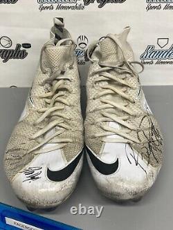 Bryce Petty Pro Day Game Event Used Signed Football Cleats Shoes-beckett Bas Coa