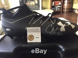 CAM NEWTON Autographed Game Used Cleat holographic certificate of authenticity