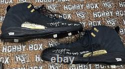 CC Sabathia Signed Game Used Custom Jordan 12 Cleats Pair 2017 MLB Fanatics COA