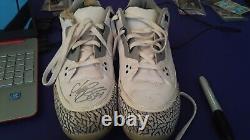 CHAMP BAILEY AUTO GAME USED CLEATS AIR MICHAEL JORDAN NIKE PROMO 3-D WithCOA