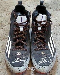 Carlos Correa Game Used Autographed Signed Adidas Custom Cleats Fanatics COA