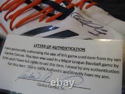 Carlos Correa Game Used Worn Autographed Signed Adidas Custom Cleats COA