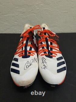Carlos Correa Game Used Worn Autographed Signed Adidas Custom Cleats Jsa COA