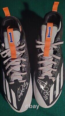 Carlos Correa autographed game used Cleats from his 2017 World Series run
