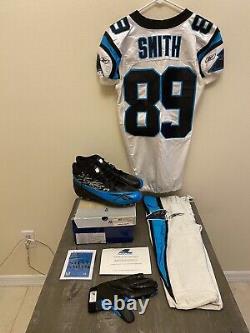 Carolina Panthers Steve Smith Game Used Worn Jersey/Cleats/Pants/Glove/Auto/COAs