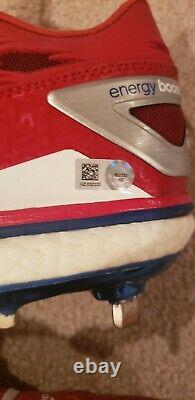 Chase Utley Game Used Issued Cleats Phillies Dodgers Last Game MLB authenticated