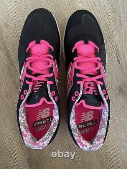 Chicago Cubs Game Issued Mothers Day Breast Cancer Pink New Balance Cleats Sz 13