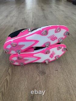 Chicago Cubs Game Issued Mothers Day Breast Cancer Pink New Balance Cleats Sz 13