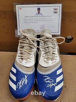 Chicago Cubs KRIS BRYANT 2019 GAME USED Adidas Cleats 3 Auto withPurchase WithCOA