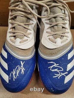 Chicago Cubs KRIS BRYANT 2019 GAME USED Adidas Cleats 3 Auto withPurchase WithCOA