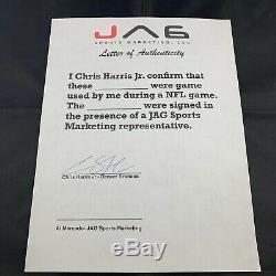 Chris Harris Jr. Autographed signed Game Used Cleat NFL Denver Broncos LOA